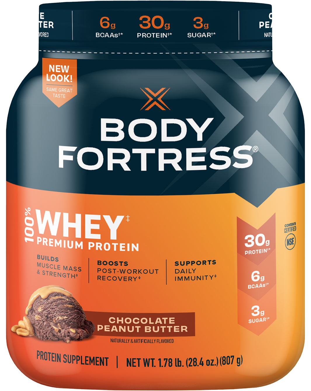 100% Whey, Premium Protein Powder, Chocolate Peanut Butter