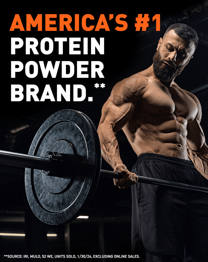 Super Advanced Whey Protein Powder, Chocolate America’s #1 Protein Powder Brand.**; **Source: Iri, Mulo, 52 WE, Unite sold, 1/30/24, Excluding Online Sales